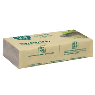 纤纯2层100抽竹浆本色面巾纸客房酒店宾馆抽纸餐巾纸卫生纸100包