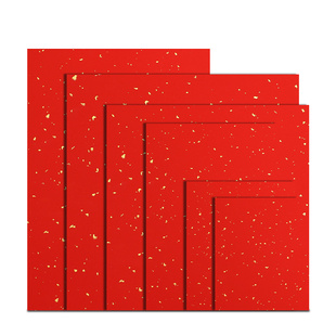 曹一阁红色洒金宣纸卡纸书法专用作品纸加厚福字卡纸免装裱国画毛笔空白手写创作纸8寸A4A3对联春联纸婚书用