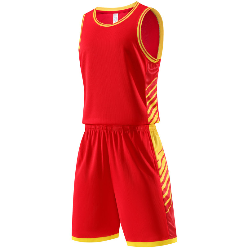 美式成人儿童篮球服套装球衣夏季背心比赛训练服定制印字619红色