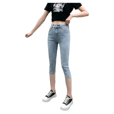 八九分牛仔裤女小个子150cm显高