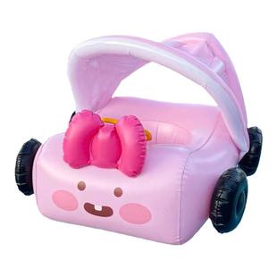 2023新款游泳圈带遮阳棚小汽车坐圈男女儿童救生圈1一2岁宝宝专业