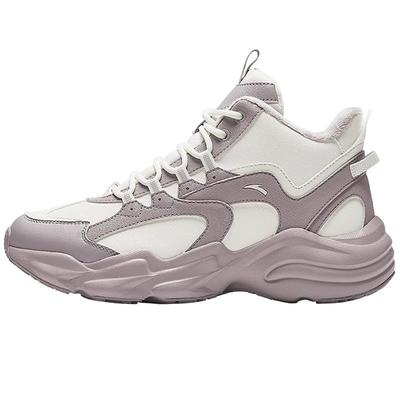 安踏加绒女鞋棉鞋高帮加厚保暖