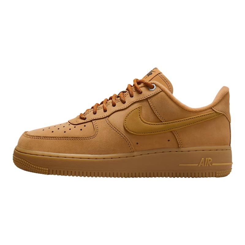 NIKE耐克AF1小麦空军一号女鞋FORCE 1复古低帮休闲板鞋FZ7372-200