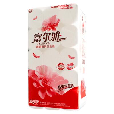 富尔雅五层木浆15卷粗卷卫生纸