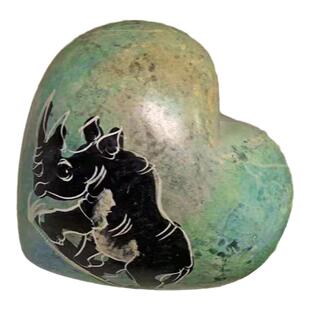 非洲肯尼亚皂石动物送人礼大草原手工非洲艺术礼物纪念品爱心石头