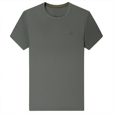 罗蒙短袖商务休闲华夫格冰丝t恤