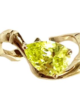 windsor不规则苹果绿大竹叶戒指