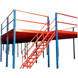阁楼平台式货架仓储库房隔板搭建夹二层重型钢结构室内组合装铁架