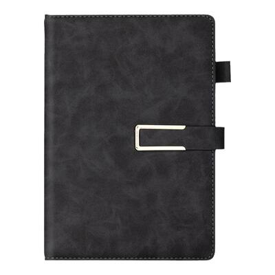 得力软皮A5磁吸记事本可定制logo