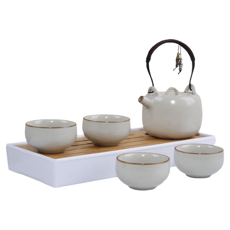 泡茶壶一壶两杯四人蓄水简易茶海