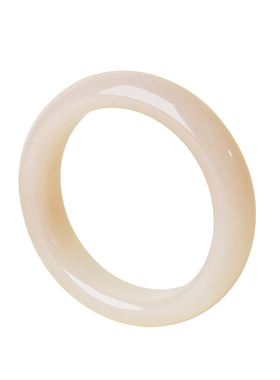 凤飞凰和田玉藕粉轮胎镯