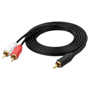 秋叶原单莲花转双莲花线RCA一分二音频线单莲花转双莲花单RCA转双RCA音频 同轴一分二音箱功放线