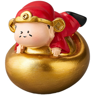 可爱小财神不倒翁招财发财办公桌面摆件工位情绪稳定神器解压礼物