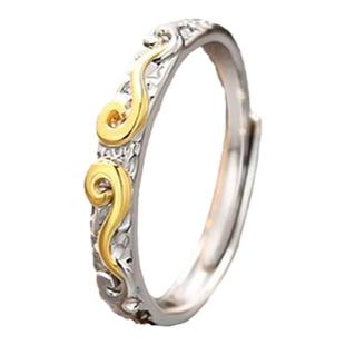 黑神话悟空周边紧箍咒戒指999纯银一对祥云开口对戒指环生日礼物