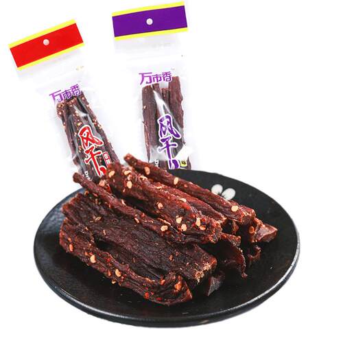 万市香秀肌肉风干肉78g手撕超干猪肉干猪肉条脯耐嚼休闲小零食品