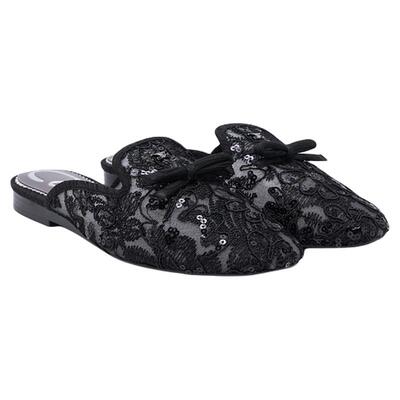 SAM EDELMAN山姆爱德曼26新网纱粉色法式蕾丝穆勒包头拖鞋CIRCUS