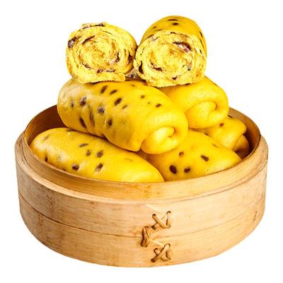 全麦南瓜红豆卷手工0添加不加糖