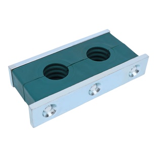 重型塑料双联管夹管卡左右双排双孔管夹水管油管固定重型塑料管夹