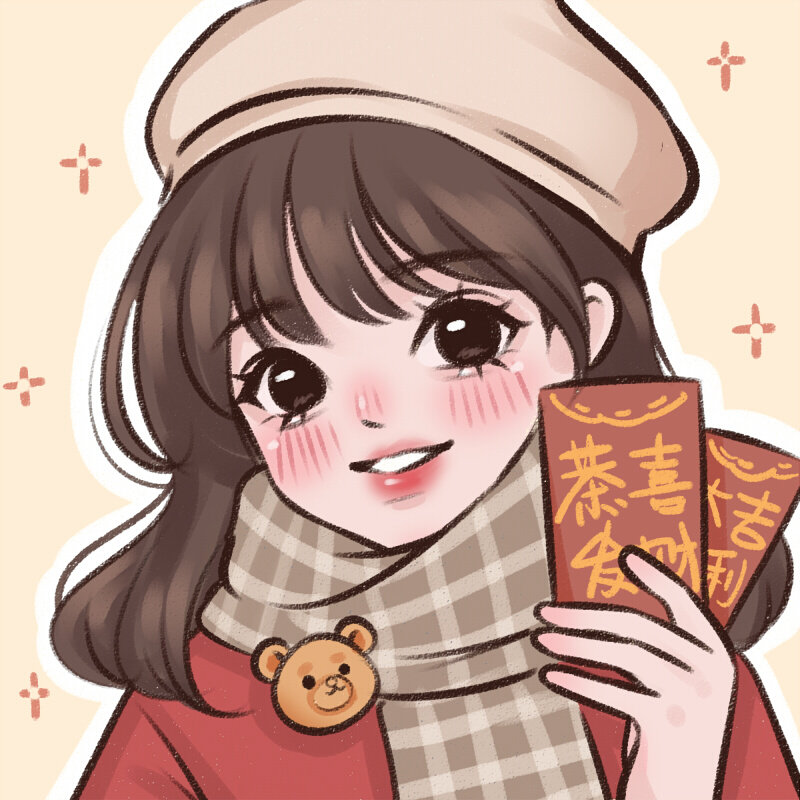 may风q版手绘头像画卡通新年动漫宠物漫画头像定制情侣画像约稿