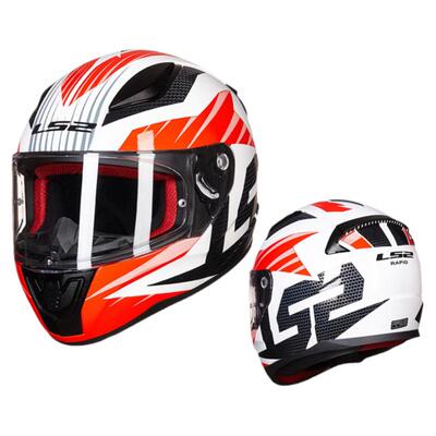 LS2头盔男女大码特大号摩托车重机车防雾全盔头灰四季跑盔夏FF352