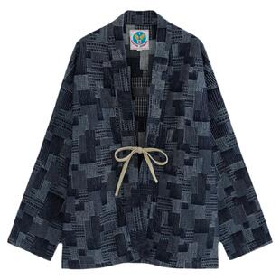 SAILOR JOHNNY水洗丹宁牛仔格子道袍汉服日系kimono美式复古通勤
