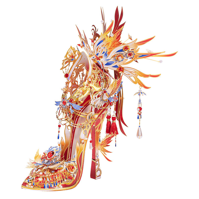 艺模凤之影国风魔法水晶鞋 3D立体拼图金属拼装模型手工diy美杜莎
