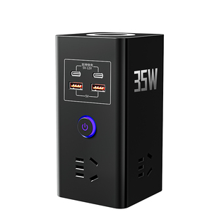 官方正品GN插座35W超级快充USB立式塔形无线充电排插排家用接线板