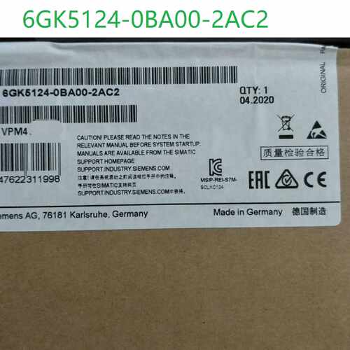 议价6GK5124-0BA00-2AC2?RJ45 端口XC124交换机6GK51240BA002AC2