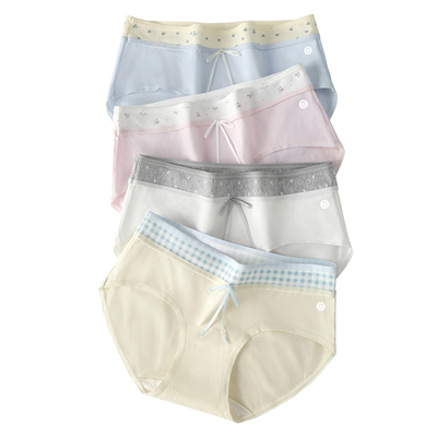 有内纯棉抗菌女士三角裤