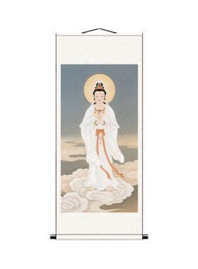 白衣观音画像国画大慈大悲观世音
