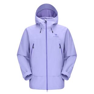 [2026新款]骆驼彩壳冲锋衣女腋下拉链防暴雨户外硬壳防水风衣外套