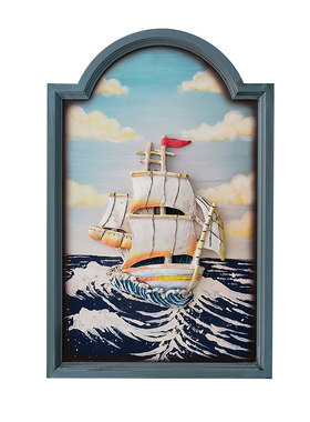 地中海浮雕画立体3D立体客厅挂画