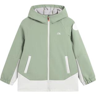 真软壳|李宁儿童加绒风衣外套防泼水男孩新款冬季男童装运动冬装