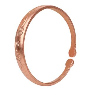 铜手镯  纯铜儿童手工时尚紫铜镯子手圈开口流行首饰