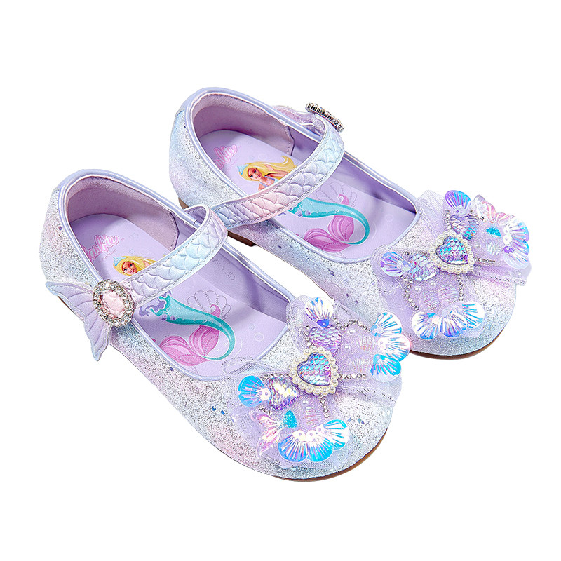 芭比女童软底水钻水晶鞋