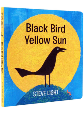 英文原版 Black Bird Yellow Sun 黑鸟黄太阳 0-3岁幼儿儿童色彩启蒙认知绘本 Steve Light 纸板书 英文版 进口英语原版书籍