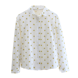 白色衬衫女春秋新款小清新甜美上衣韩版宽松学生内搭长袖打底衫