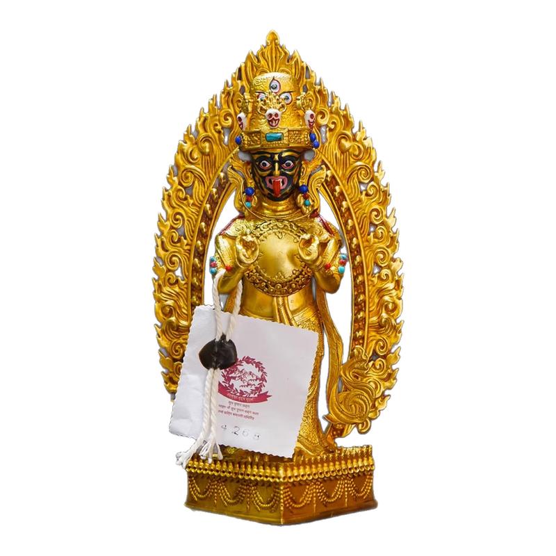 纯铜精品仿古鎏金扎基拉姆系列佛像背光扎基拉姆铜像5/7/10寸