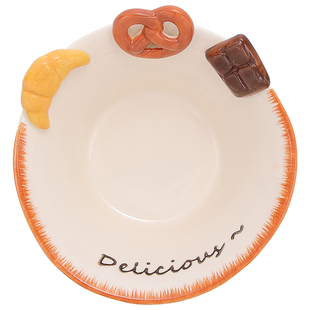 陶瓷米饭碗造型好看的盘子浮雕一人食仪式感餐具咖啡杯碟沙拉碗