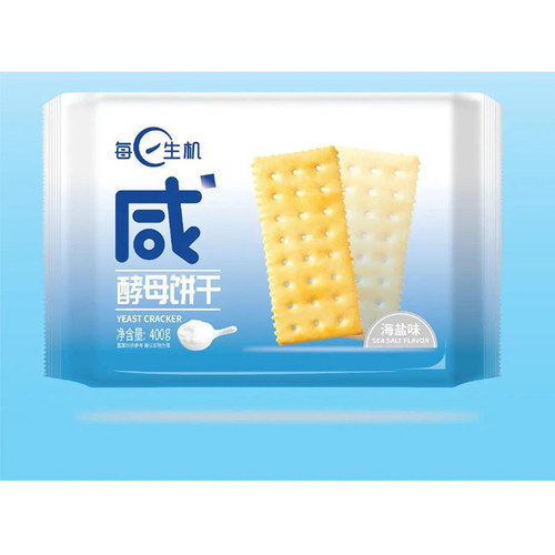 每日生机咸味苏打酵母饼干海盐香葱芝麻早餐代餐休闲小包装400G