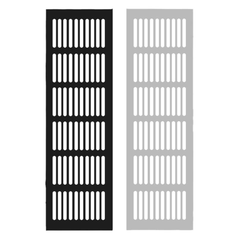 铝合金透气网橱柜门黑色散热盖衣柜长方形通风透气网格孔盖装饰盖