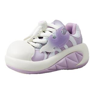 chikoku国潮呲牙鲨面包鞋女厚底增高百搭休闲情侣老爹鞋潮ins小众