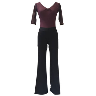 星卡曼形体训练服装女 高端形体服 夏冰丝型体礼仪身所导师黑上衣