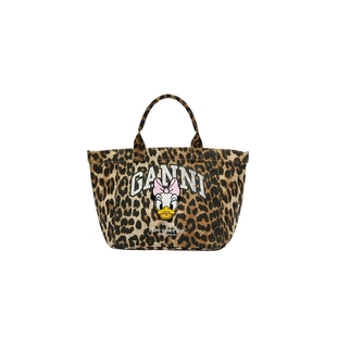 【GANNI x Disney】黛丝图案复古豹纹中号手提托特包 B2110062859