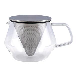 顺丰包邮日本进口KINTO CARAT大号玻璃泡花茶壶耐高温带过滤壶850