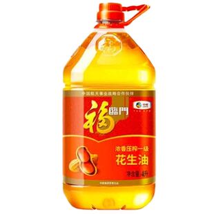 福临门浓香压榨一级花生油4L