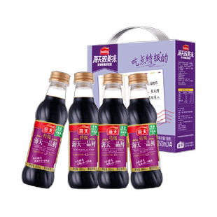 海天酱油特级一品鲜500mlx4瓶特级酿造酱油家用囤货礼盒装
