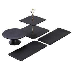 甜品台摆件下午茶点心托盘蛋糕婚礼展示架子茶歇冷餐甜点摆台套装