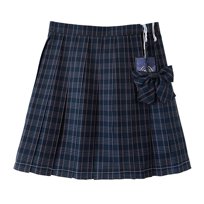 中牌制服馆JK格裙暮蓝原创TR校供感JK制服百褶裙秋冬学院风半身裙