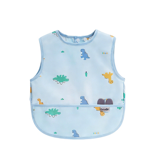 宝宝罩衣婴幼儿辅食饭兜防水防脏无袖围兜儿童用餐围嘴幼儿园罩衫